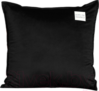 Подушка декоративная Sofi de Marko Ноэми 55x55 / Под-Нм-55х55чер (черный)