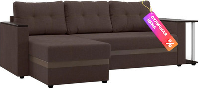 Диван угловой Mio Tesoro Атланта 110 (Savana Chocolate/Ecostile Chocolate)
