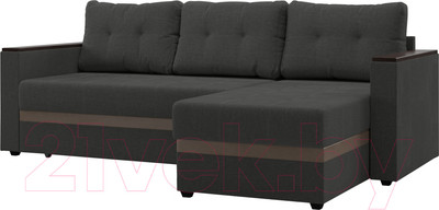 Диван угловой Mio Tesoro Атланта Лайт 111 (Savana Grey/Ecostile Chocolate)