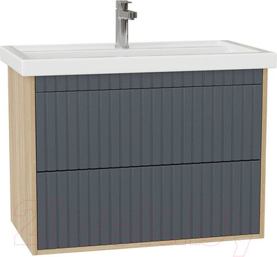 Тумба под умывальник Onika Дайлер 80 / 108062 (графит/дуб сонома)
