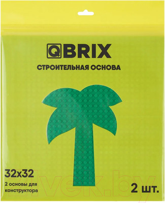 Элемент конструктора QBRIX Строительная основа / 10001 (2шт, зеленый)