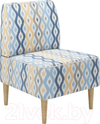 Кресло мягкое Monofix Одос Принт (абстракция голубой/микровелюр)