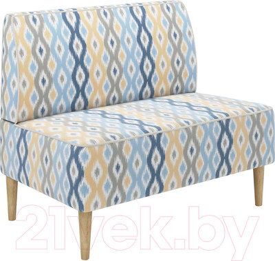 Диван Monofix Одос Принт (абстракция голубой/микровелюр)