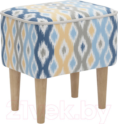 Пуф Monofix Одос Принт (абстракция голубой/микровелюр)