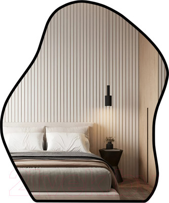 Зеркало Emze 76x92 / UV.NF.CLOUD.76.92.CHE (черный с УФ-окантовкой)