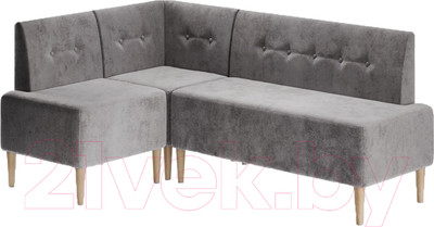 Уголок кухонный мягкий Monofix Четт (микровелюр/серый №23)