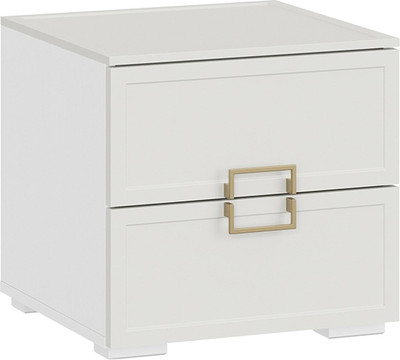 Прикроватная тумба ТриЯ Стелла (белый холст/белый жемчуг)