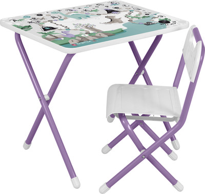 Комплект мебели с детским столом Дэми №1 Динозавры (сиреневый)