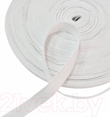 Тесьма для шитья Sentex Киперная 15мм 3 г/м (50м, отбеленная)
