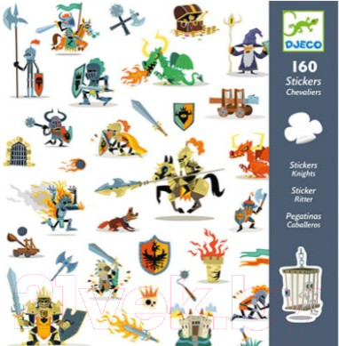 Набор наклеек Djeco Рыцари / 08886