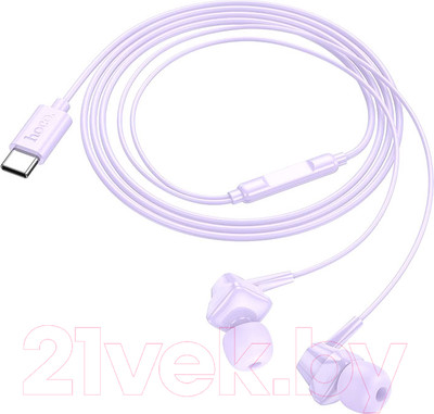 Наушники Hoco M113 Type-C  (пурпурный)