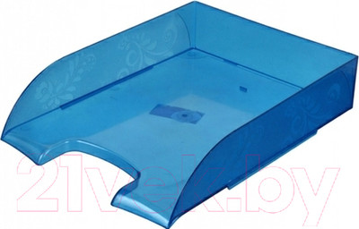 Лоток для бумаг Эсир Цветы / 13С180 (синий)