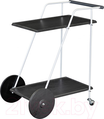 Сервировочный столик Мебелик Новум (белый/серый графит/серый бетон)