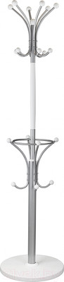 Вешалка для одежды Мебелик Д 2 (металлик/белый)