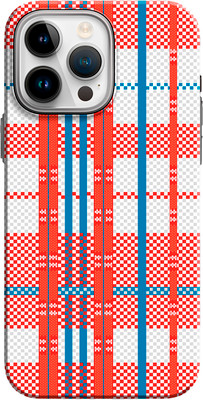 Чехол-накладка Luxo Самоирония Lf-4 для iPhone 14 Pro (красный/синий светящийся)