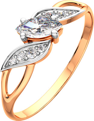 Кольцо из розового золота ZORKA 210060 (р.17, с фианитами)