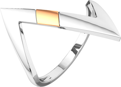 Кольцо из серебра ZORKA 0200095.G14K (р.17, с золотой вставкой)