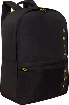 Рюкзак Grizzly RQL-414-3 (черный/салатовый)
