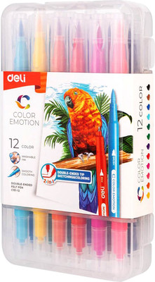 Фломастеры Deli Color Emotion / C151-12 (12цв)