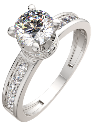 Кольцо из серебра ZORKA 02101389.ZZ (р.17.5, с фианитами)