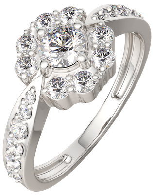 Кольцо из серебра ZORKA 02101406.ZZ (р.17, с фианитами)