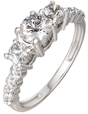 Кольцо из серебра ZORKA 02101407.ZZ (р.17, с фианитами)