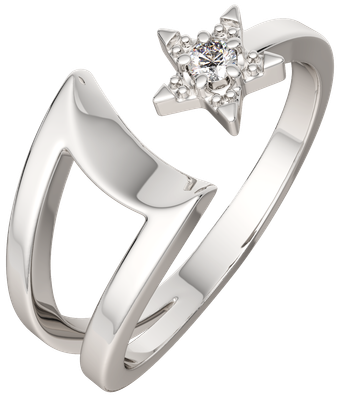 Кольцо из серебра ZORKA 0210666.ZZ (р.17, с фианитом)