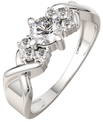 Кольцо из серебра ZORKA 0210702.ZZ (р.17, с фианитами)