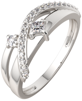 Кольцо из серебра ZORKA 0210429.ZZ (р.17, с фианитами)