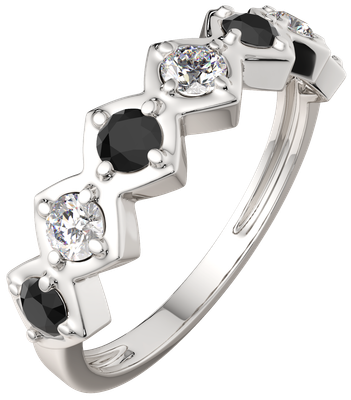 Кольцо из серебра ZORKA 0210800.ZZ (р.17, с фианитами)