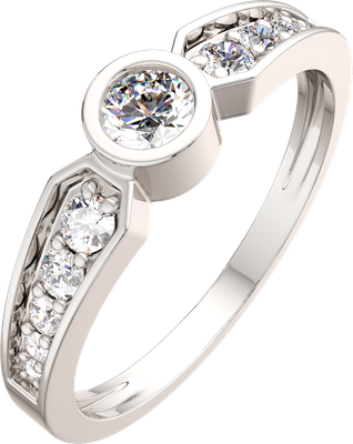 Кольцо из серебра ZORKA 0210834.ZZ (р.17, с фианитами)