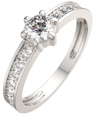 Кольцо из серебра ZORKA 0210859.ZZ (р.17, с фианитами)