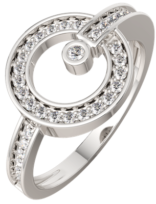 Кольцо из серебра ZORKA 0210905.ZZ (р.17, с фианитами)