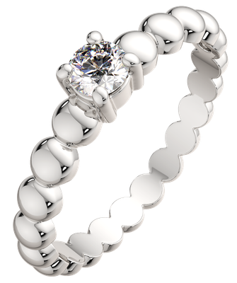 Кольцо из серебра ZORKA 0210887.ZZ (р.16, с фианитом)