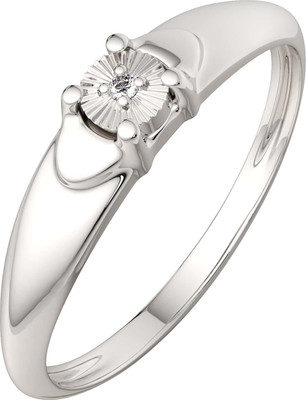 Кольцо из серебра ZORKA 02D0102.ZZ (р.17, с бриллиантом)