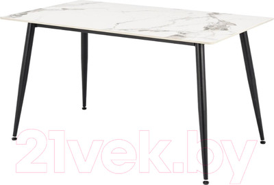 Обеденный стол Halmar Emilio / V-CH-EMILIO_140-ST (белый мрамор/черный)