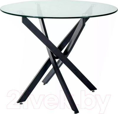 Обеденный стол Signal Agis (прозрачный/черный матовый)