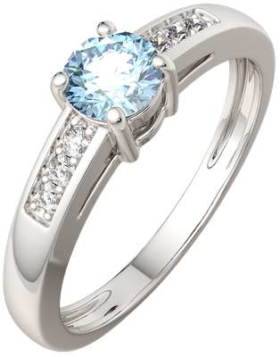 Кольцо из серебра ZORKA 02S4040.ZZ (р.17, с топазом и фианитами)