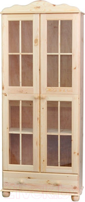 Шкаф с витриной Dipriz Бритта Д.30012.1 (лак)