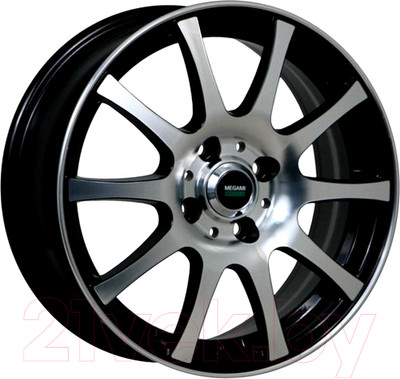 Литой диск Megami MGM-2 15x6" 5x114.3мм DIA 67.1мм ET 38мм BKF