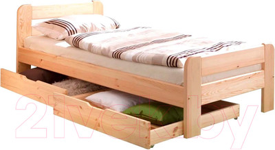 Односпальная кровать Dipriz Bert 90 / Д.80068.2 (лак)