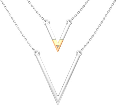 Колье из серебра ZORKA 05D0010.G14K (45см, с золотом и бриллиантом)