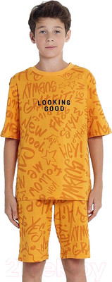 Комплект детской одежды Mark Formelle 393325 (р.116-60-54, граффити на мандариновом)