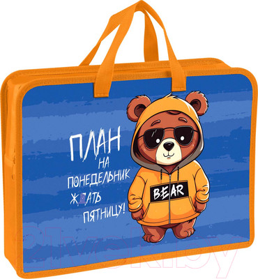 Папка-портфель Мульти-пульти Мишка / ПТ-14_4_60095