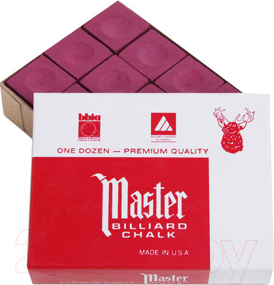 Мел для бильярда Tweeten Master (12шт, Burgundy)