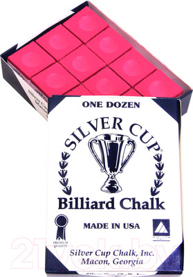 Мел для бильярда Silver Cup 4390 (12шт, красный)