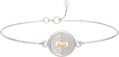 Браслет из серебра ZORKA 0650185.G14K.ZZ (18см, с золотой вставкой)