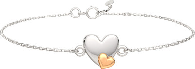 Браслет из серебра ZORKA 0650412.G14K.ZZ (18см, с золотой вставкой)