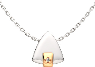 Колье из серебра ZORKA 05D0069.G14K (45см, с золотом и бриллиантом)