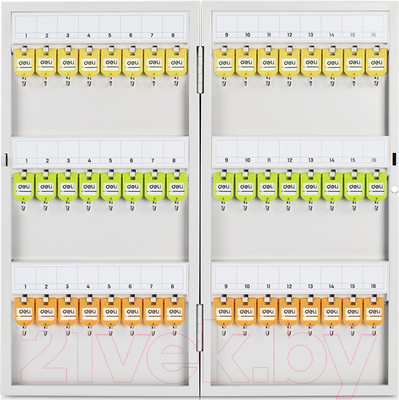 Ключница металлическая Deli 9323 (серый)